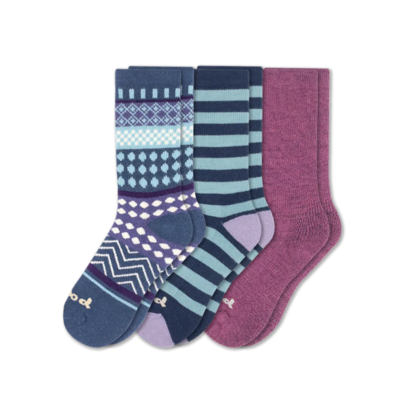 3 Pack - Women's Crew Pacas Socks