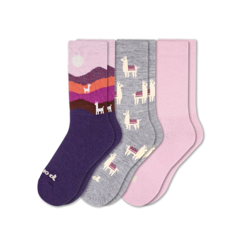 3 Pack - Women's Crew Pacas Socks