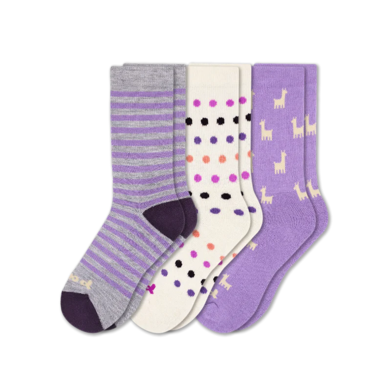 3 Pack - Women's Crew Pacas Socks