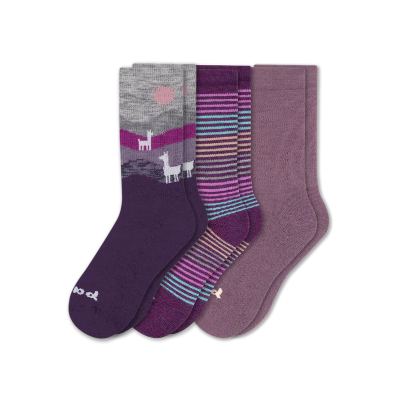 3 Pack - Women's Crew Pacas Socks