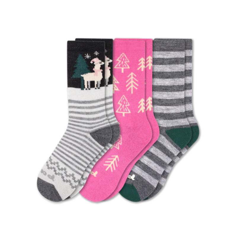 3 Pack - Women's Crew Pacas Socks