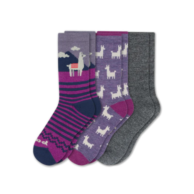 3 Pack - Women's Crew Pacas Socks
