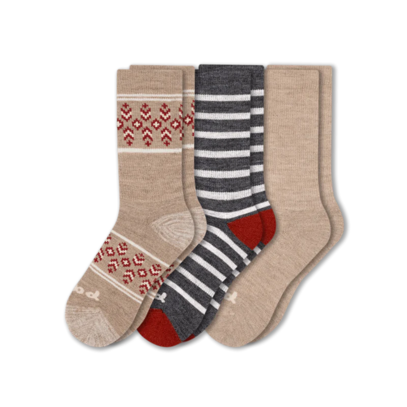 3 Pack - Women's Crew Pacas Socks