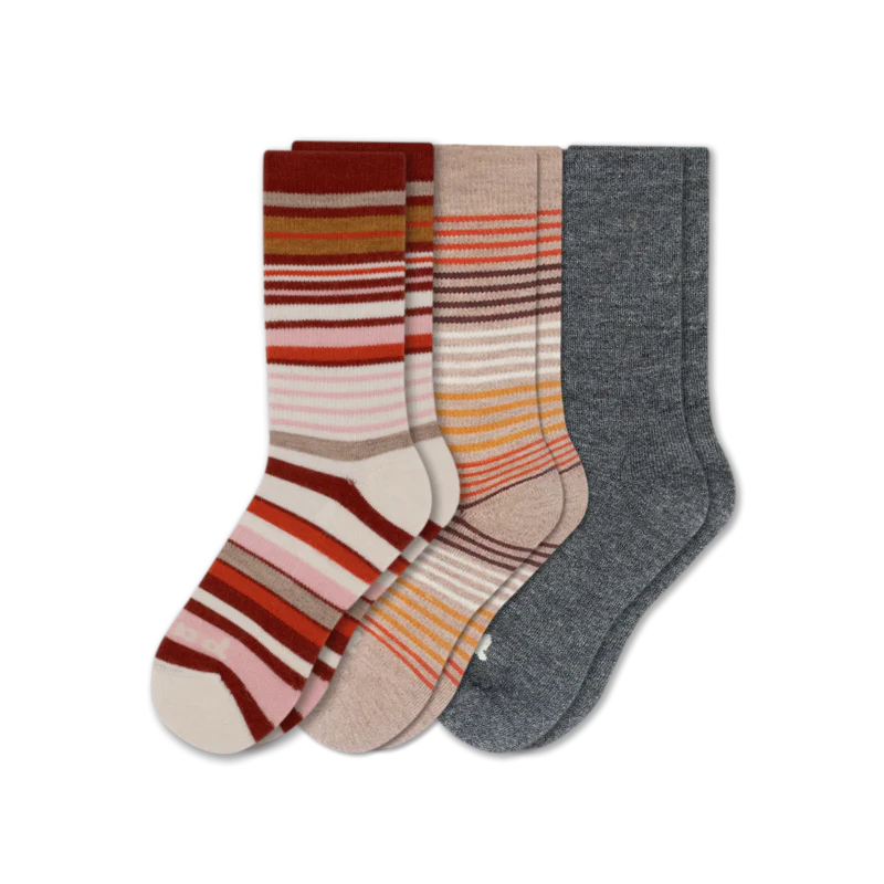 3 Pack - Women's Crew Pacas Socks
