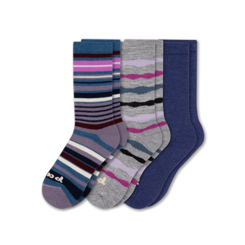 3 Pack - Women's Crew Pacas Socks