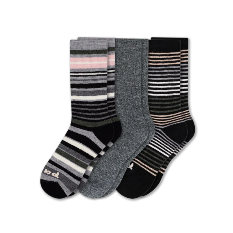 3 Pack - Women's Crew Pacas Socks