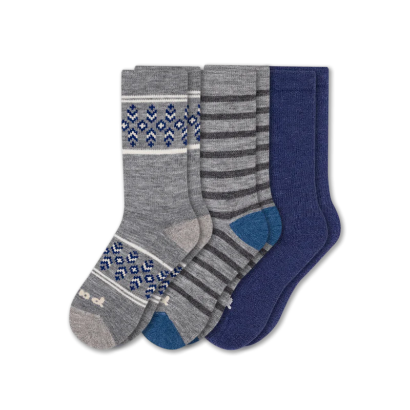 3 Pack - Women's Crew Pacas Socks