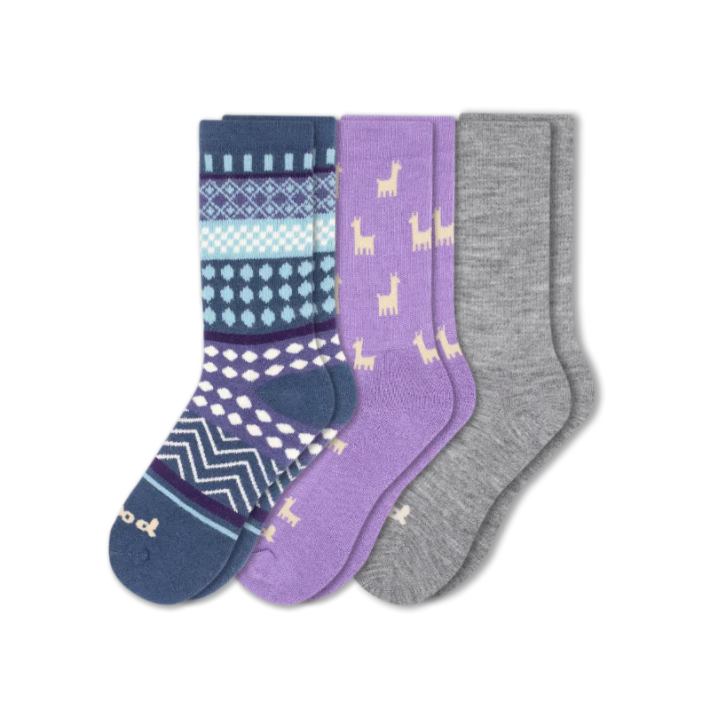 3 Pack - Women's Crew Pacas Socks