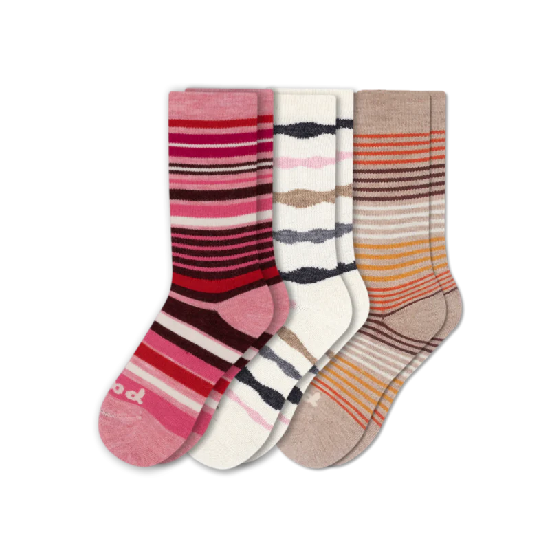 3 Pack - Women's Crew Pacas Socks