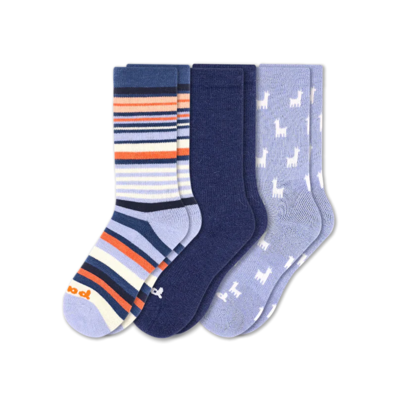 3 Pack - Women's Crew Pacas Socks