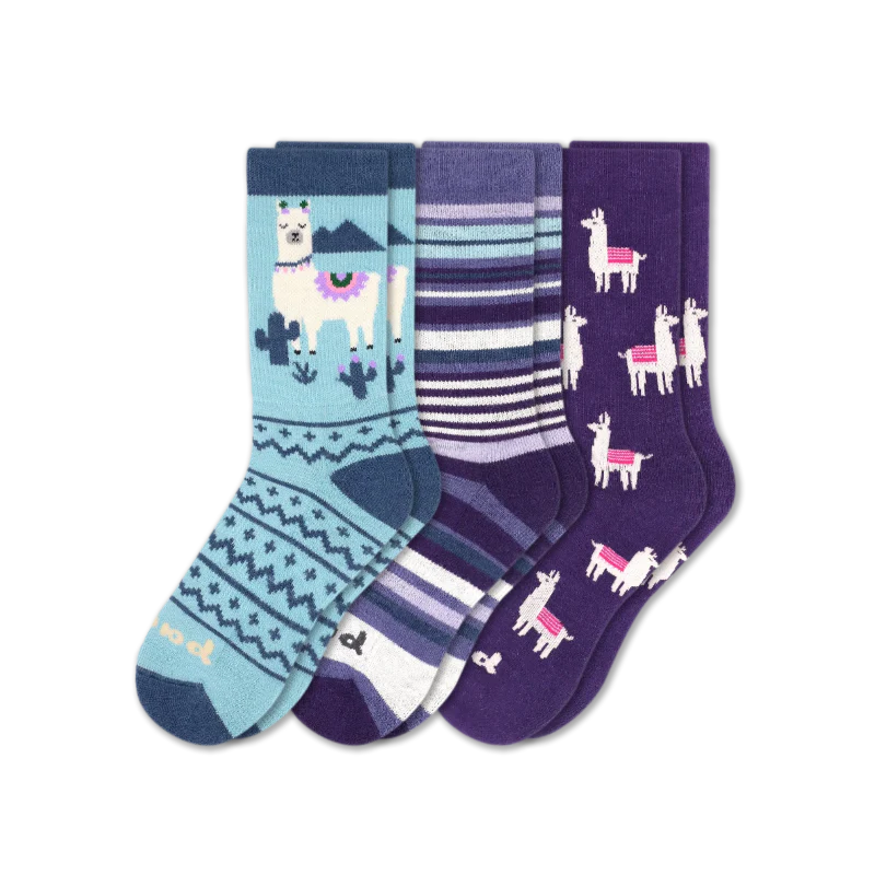 3 Pack - Women's Crew Pacas Socks