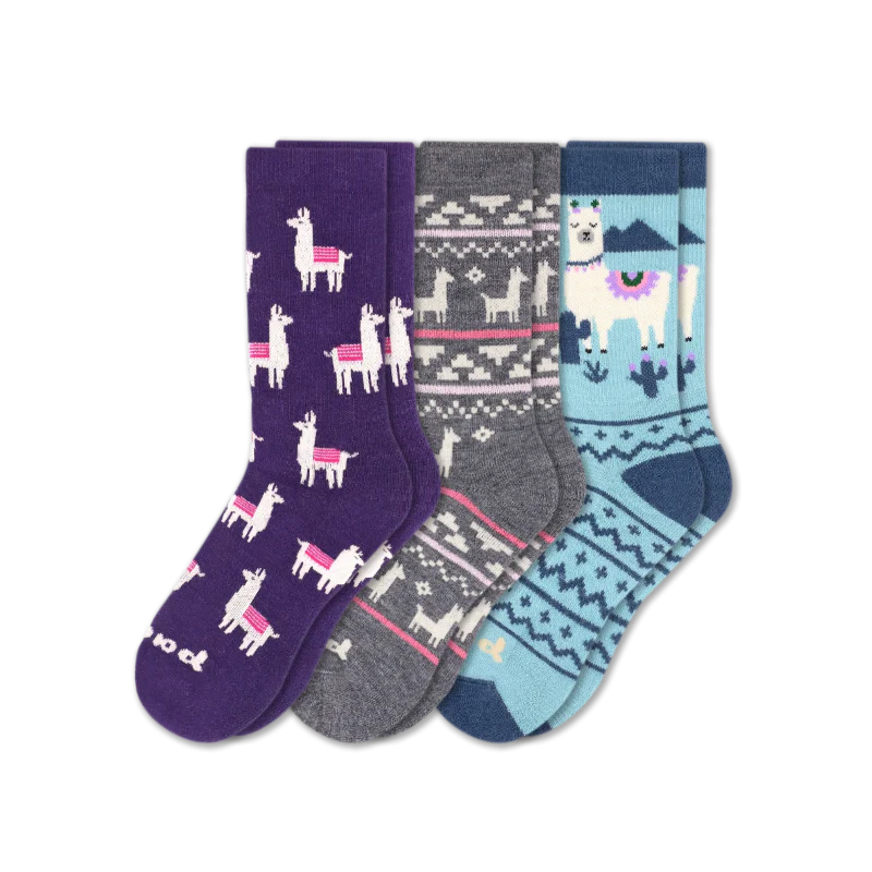 3 Pack - Women's Crew Pacas Socks