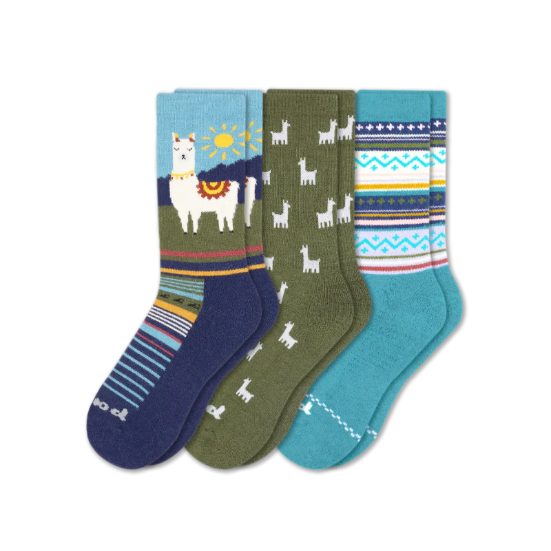 3 Pack - Women's Crew Pacas Socks