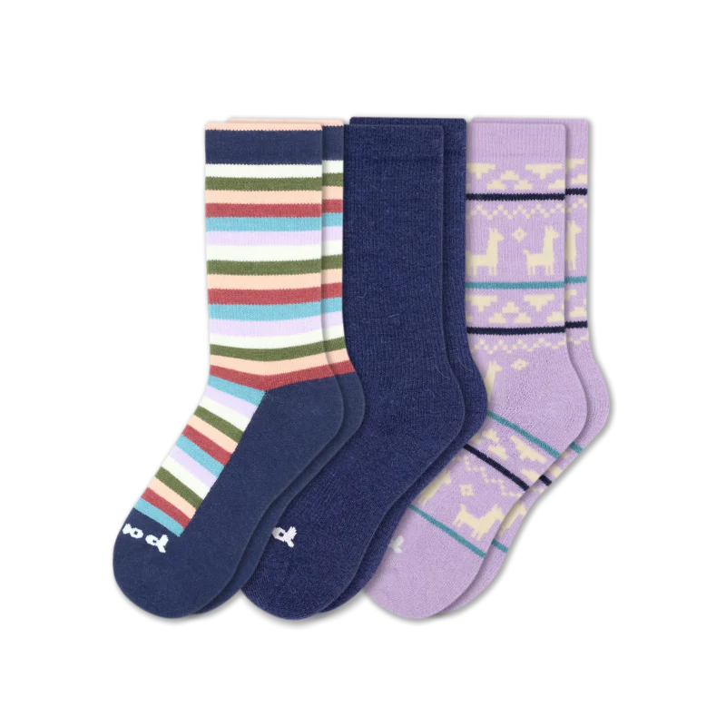 3 Pack - Women's Crew Pacas Socks
