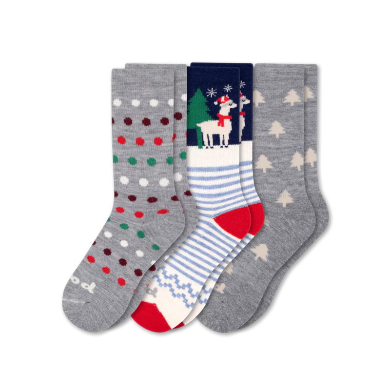 3 Pack - Women's Crew Pacas Socks