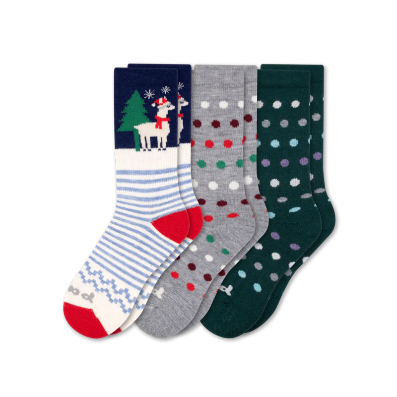 3 Pack - Women's Crew Pacas Socks