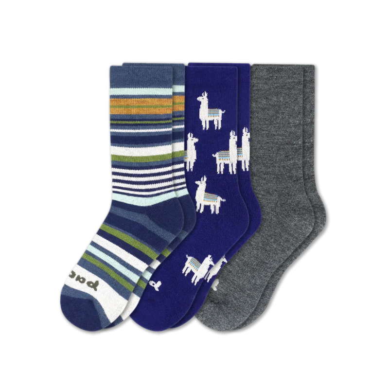 3 Pack - Women's Crew Pacas Socks