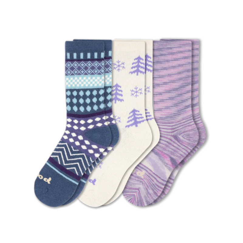 3 Pack - Women's Crew Pacas Socks