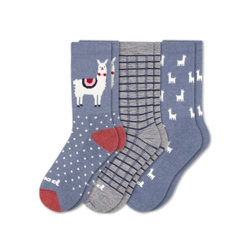 3 Pack - Women's Crew Pacas Socks
