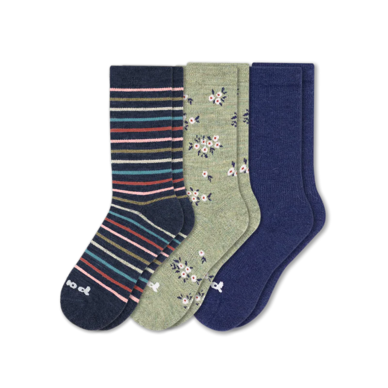 3 Pack - Women's Crew Pacas Socks