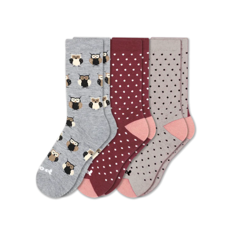 3 Pack - Women's Crew Pacas Socks