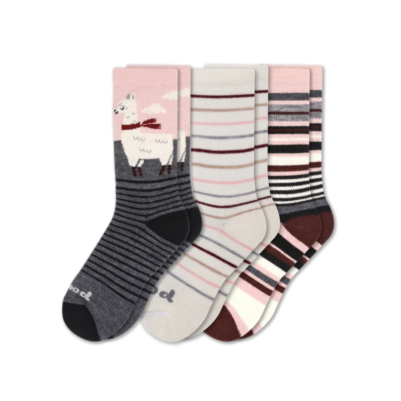 3 Pack - Women's Crew Pacas Socks