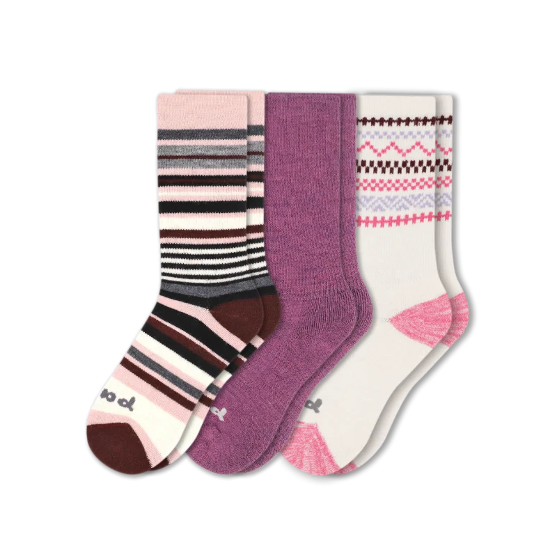 3 Pack - Women's Crew Pacas Socks
