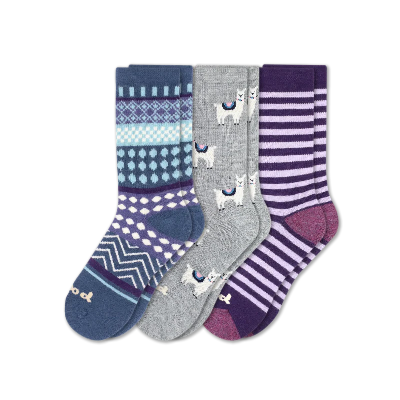 3 Pack - Women's Crew Pacas Socks