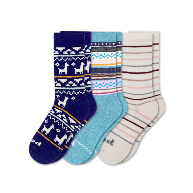 3 Pack - Women's Crew Pacas Socks