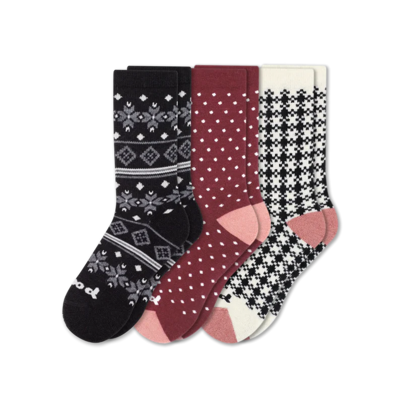 3 Pack - Women's Crew Pacas Socks