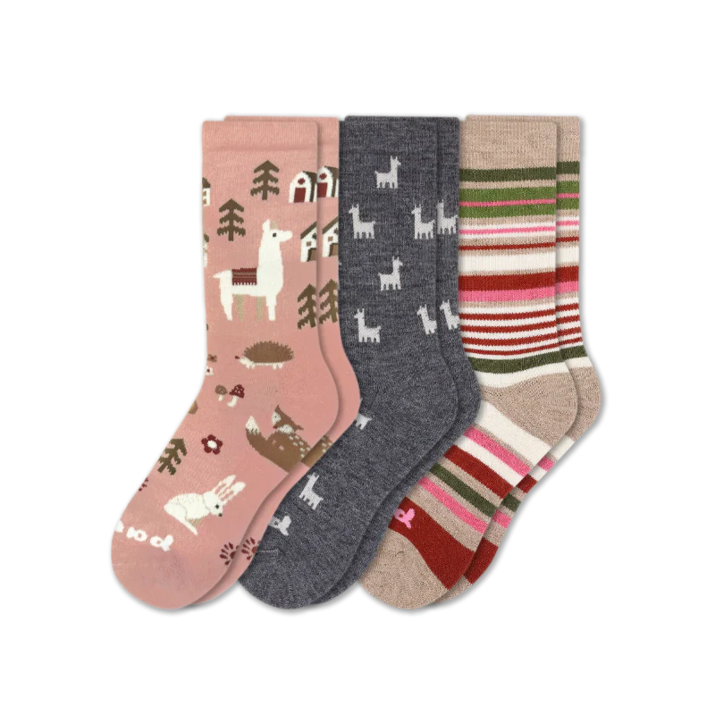 3 Pack - Women's Crew Pacas Socks