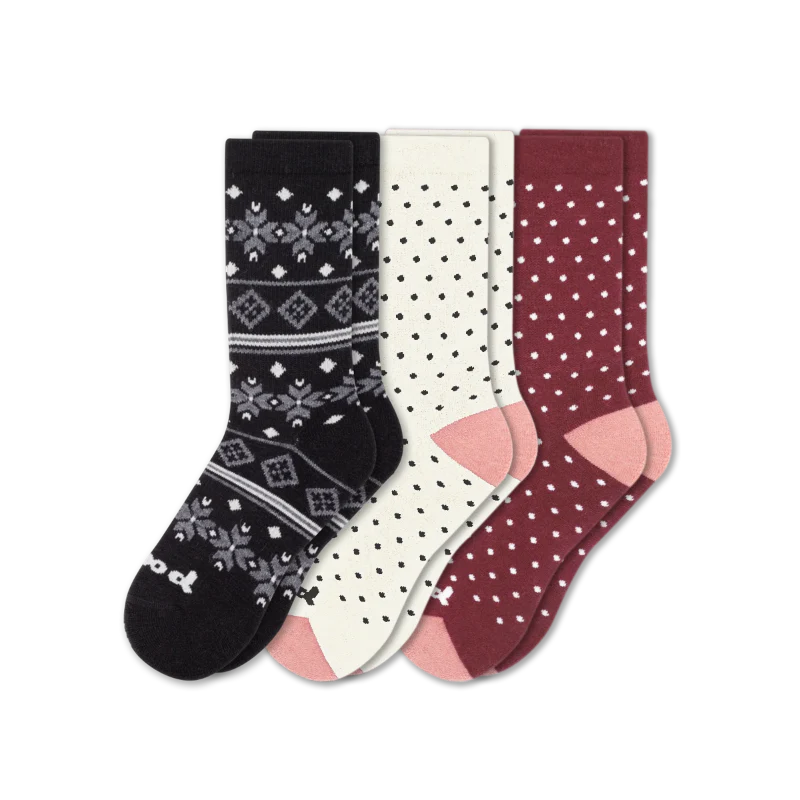 3 Pack - Women's Crew Pacas Socks