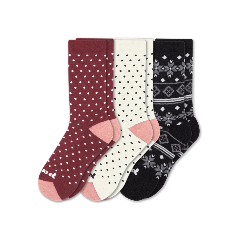 3 Pack - Women's Crew Pacas Socks