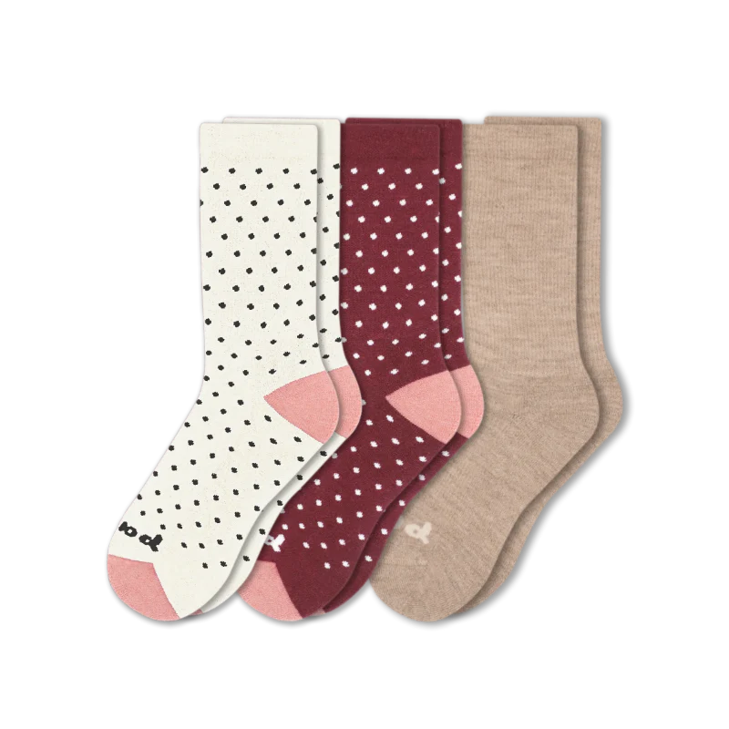 3 Pack - Women's Crew Pacas Socks