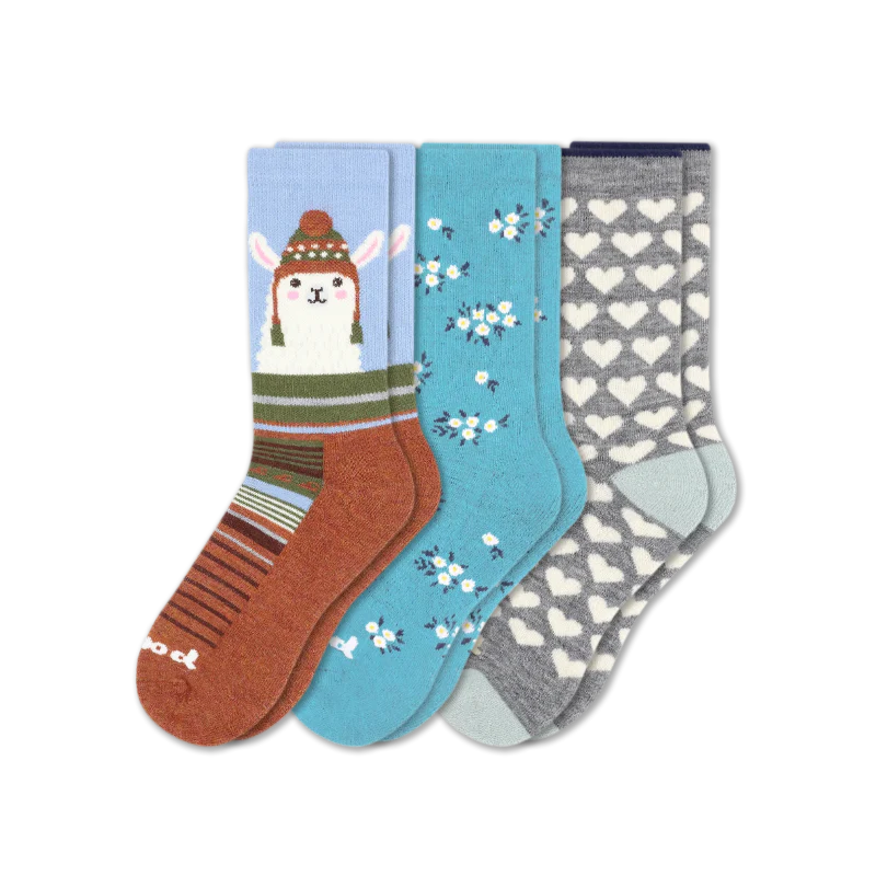 3 Pack - Women's Crew Pacas Socks