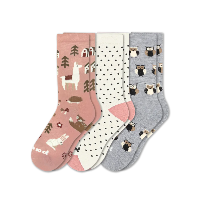 3 Pack - Women's Crew Pacas Socks