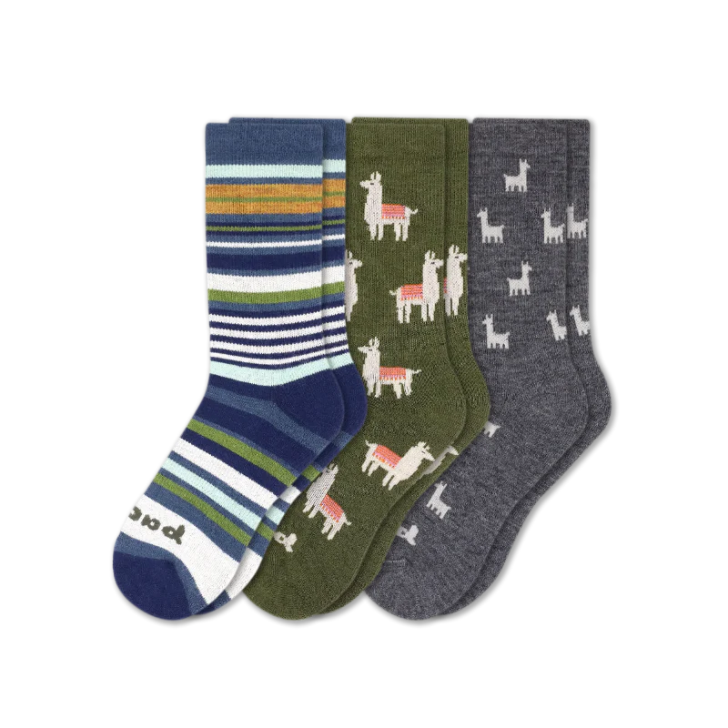 3 Pack - Women's Crew Pacas Socks