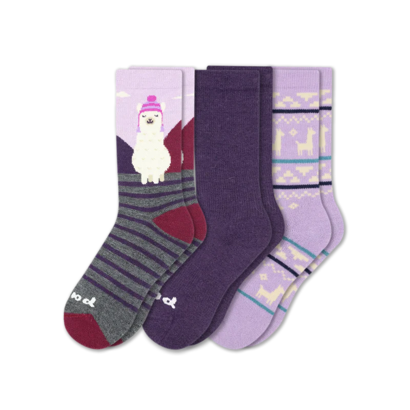 3 Pack - Women's Crew Pacas Socks
