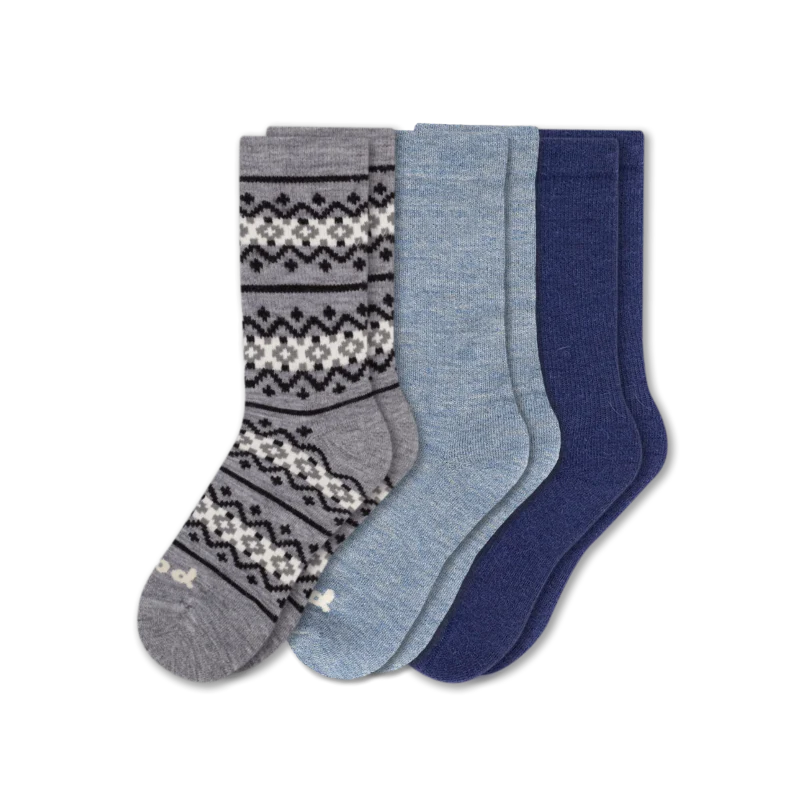 3 Pack - Women's Crew Pacas Socks