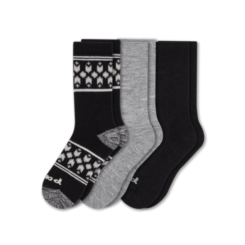 3 Pack - Women's Crew Pacas Socks