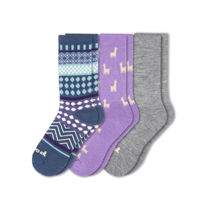 3 Pack - Women's Crew Pacas Socks