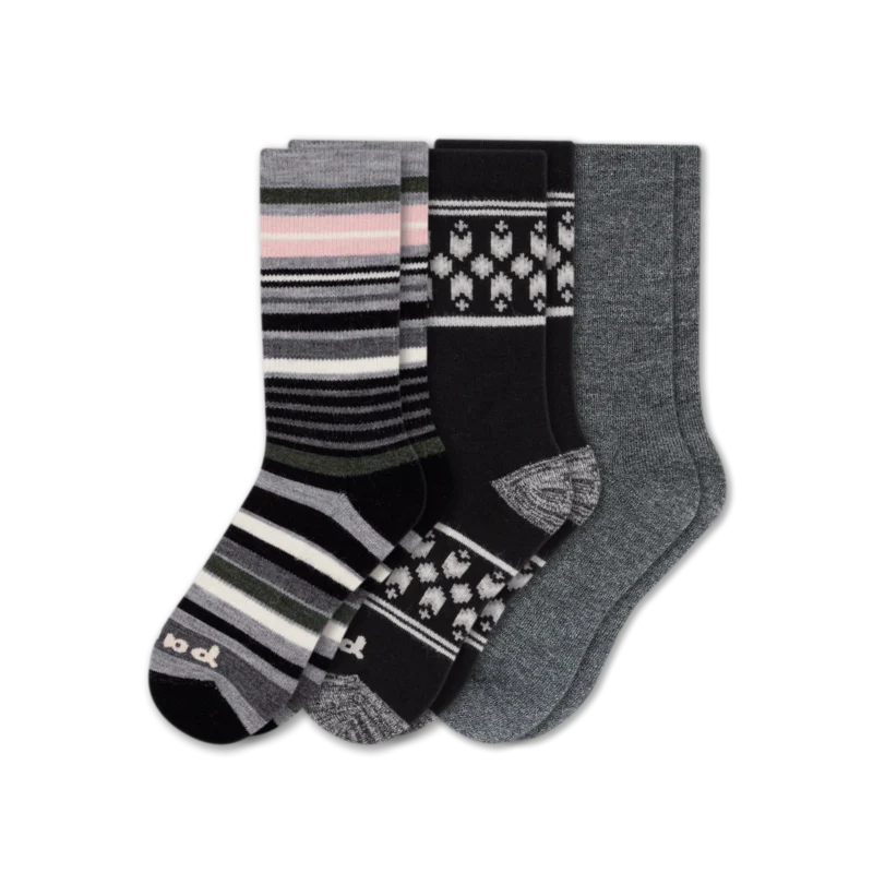 3 Pack - Women's Crew Pacas Socks