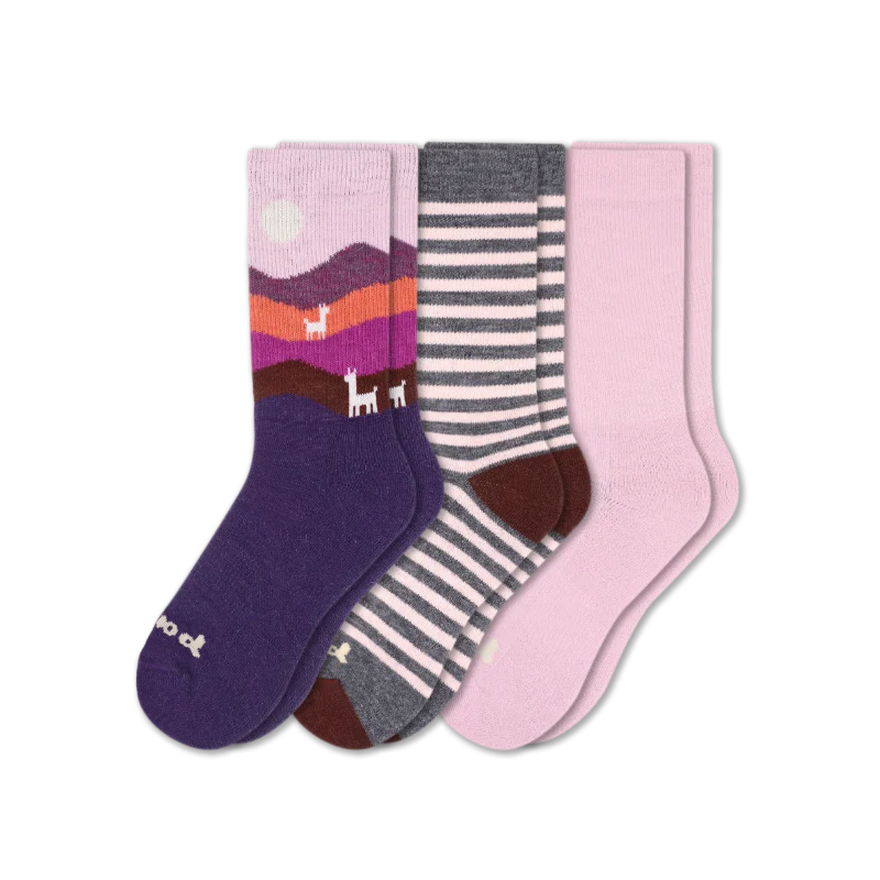 3 Pack - Women's Crew Pacas Socks