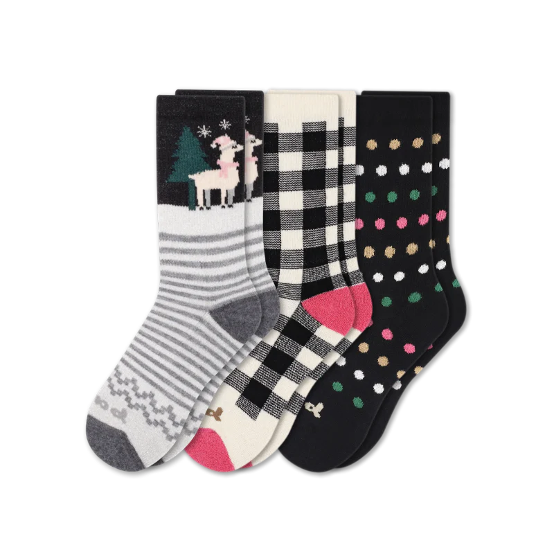 3 Pack - Women's Crew Pacas Socks