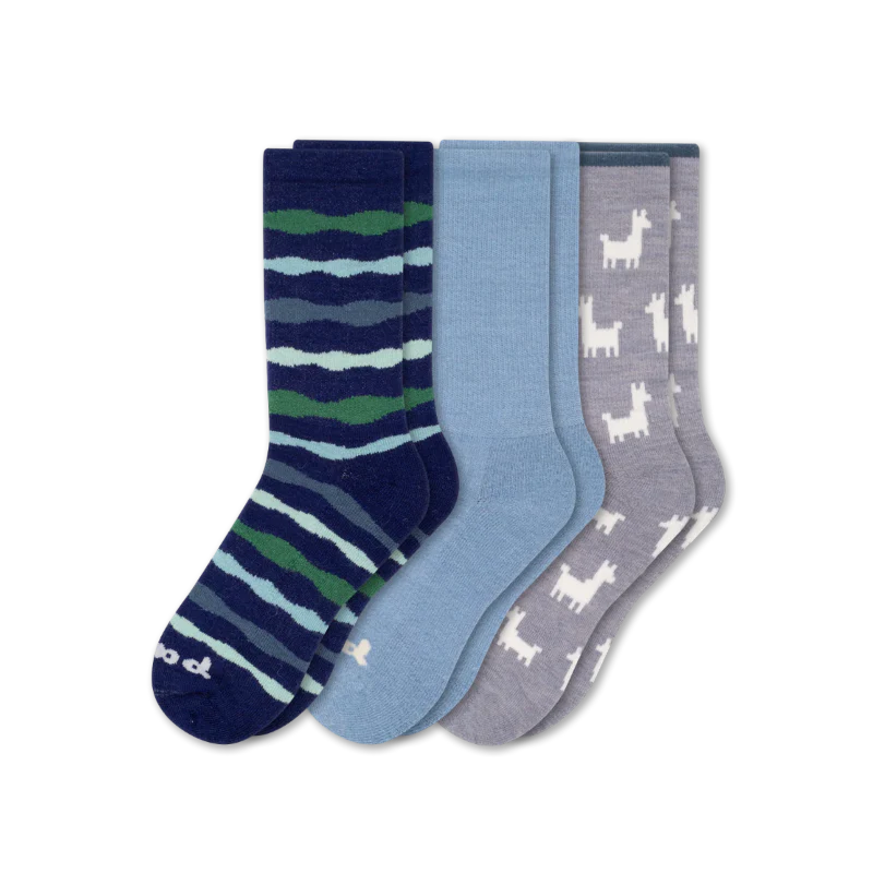 3 Pack - Women's Crew Pacas Socks