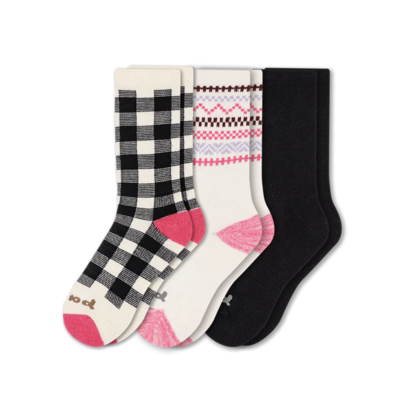 3 Pack - Women's Crew Pacas Socks