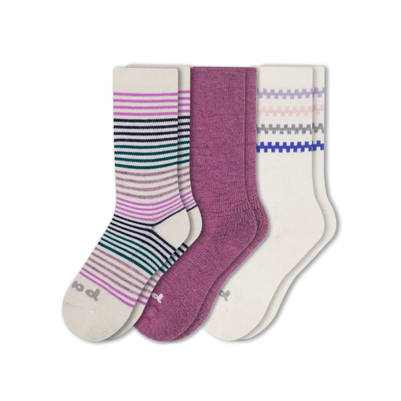 3 Pack - Women's Crew Pacas Socks