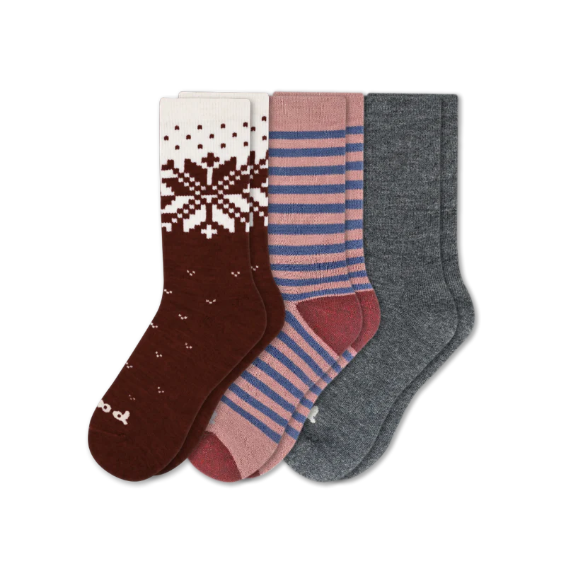 3 Pack - Women's Crew Pacas Socks