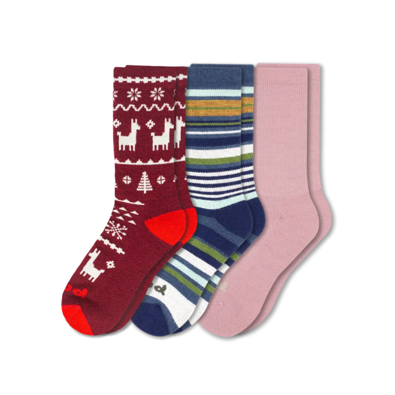 3 Pack - Women's Crew Pacas Socks