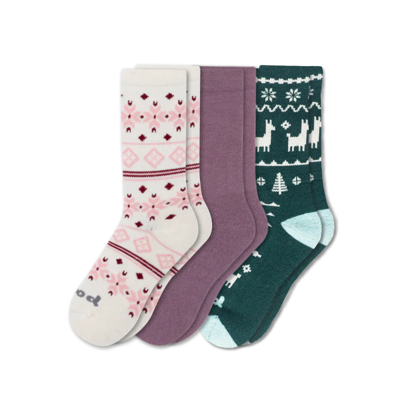 3 Pack - Women's Crew Pacas Socks